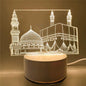 3D LED Islamic Night Light – USB Table Lamp for Muslim Ambience – by Nuvue | Nuvue
