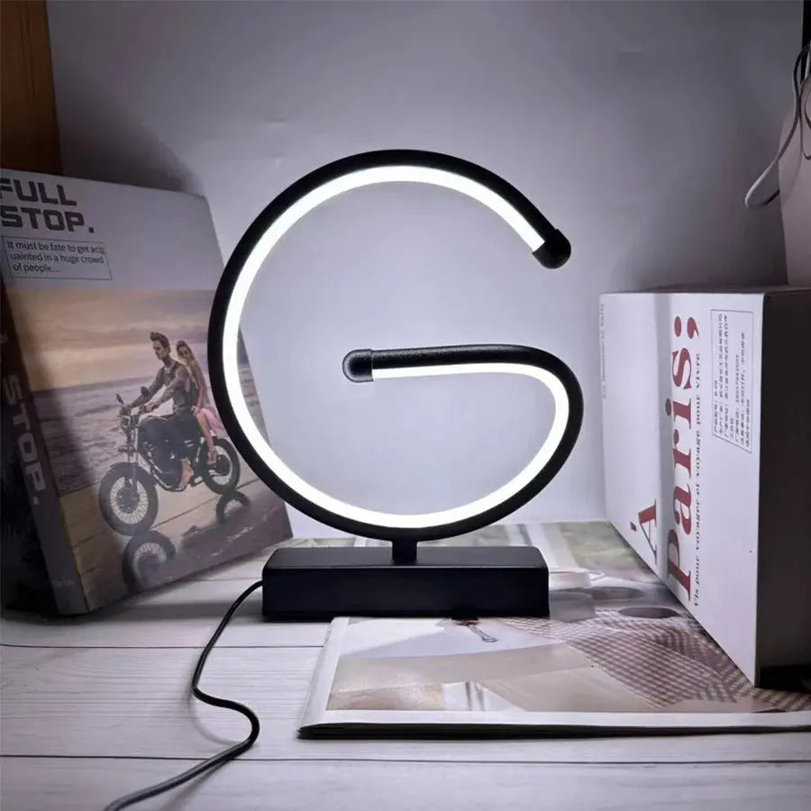Creative Spiral LED Lamp – RGB Table Light for Bedroom or Desk – by Nuvue | Nuvue