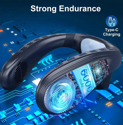 Black electronic device with digital display on a blue circuit board background, emphasizing 'Strong Endurance' and 'Type-C Charging'.