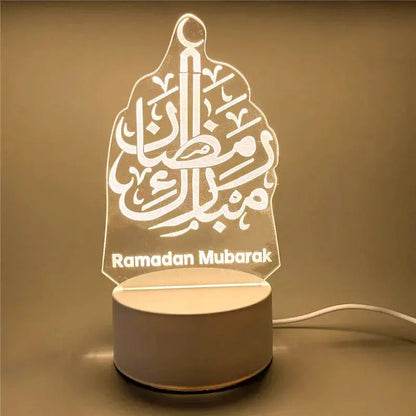 3D LED Islamic Night Light – USB Table Lamp for Muslim Ambience – by Nuvue | Nuvue