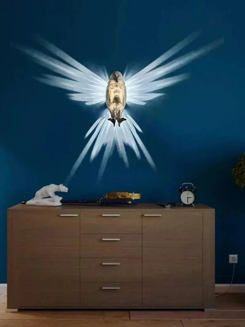3D Bird Wall Lamp – Owl or Eagle LED Projector Light – by Nuvue | Nuvue
