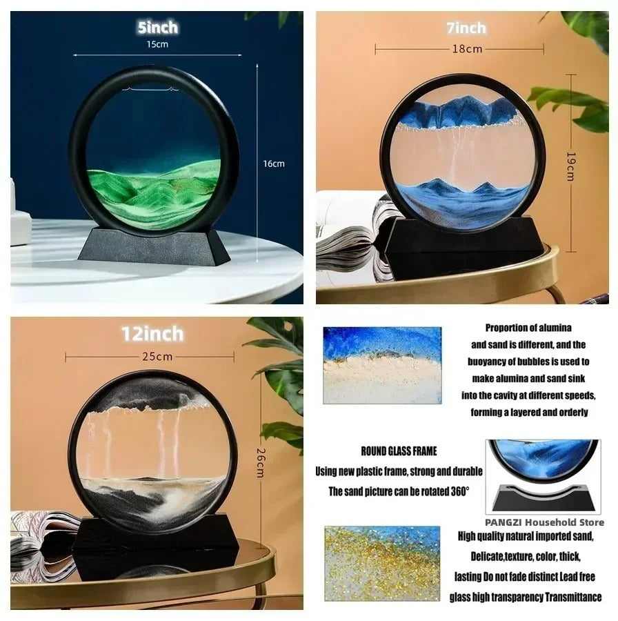 3D Moving Sand Art Picture – Deep Sea Sandscape Hourglass – by Nuvue | Nuvue